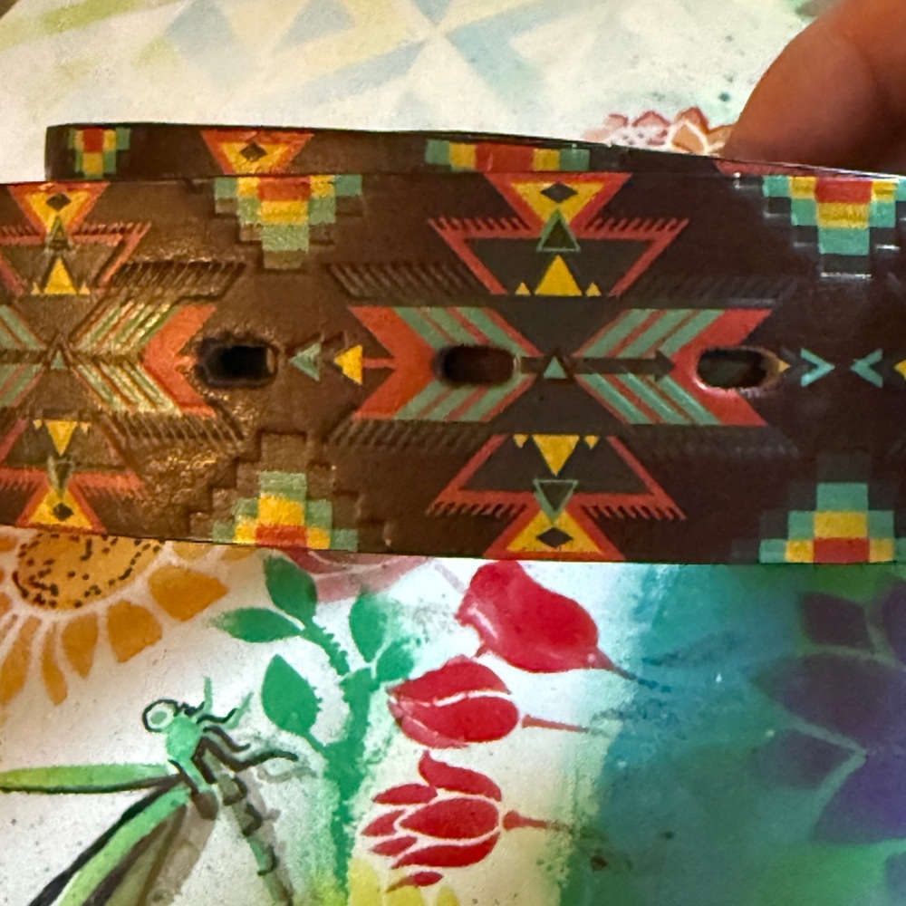 Colorful Patterned Men's Belt - Picture 3 of 3